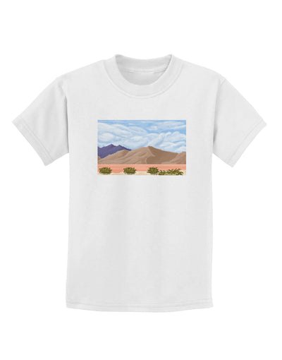 Pixel Landscape - Desert Childrens T-Shirt-Childrens T-Shirt-TooLoud-White-X-Small-Davson Sales