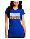 Pixel Landscape - Desert Juniors Crew Dark T-Shirt-T-Shirts Juniors Tops-TooLoud-Royal-Blue-Juniors Fitted Small-Davson Sales