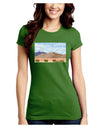 Pixel Landscape - Desert Juniors Crew Dark T-Shirt-T-Shirts Juniors Tops-TooLoud-Kiwi-Green-Juniors Fitted Small-Davson Sales