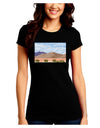 Pixel Landscape - Desert Juniors Crew Dark T-Shirt-T-Shirts Juniors Tops-TooLoud-Black-Juniors Fitted Small-Davson Sales