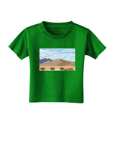 Pixel Landscape - Desert Toddler T-Shirt Dark-Toddler T-Shirt-TooLoud-Clover-Green-2T-Davson Sales