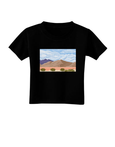 Pixel Landscape - Desert Toddler T-Shirt Dark-Toddler T-Shirt-TooLoud-Black-2T-Davson Sales