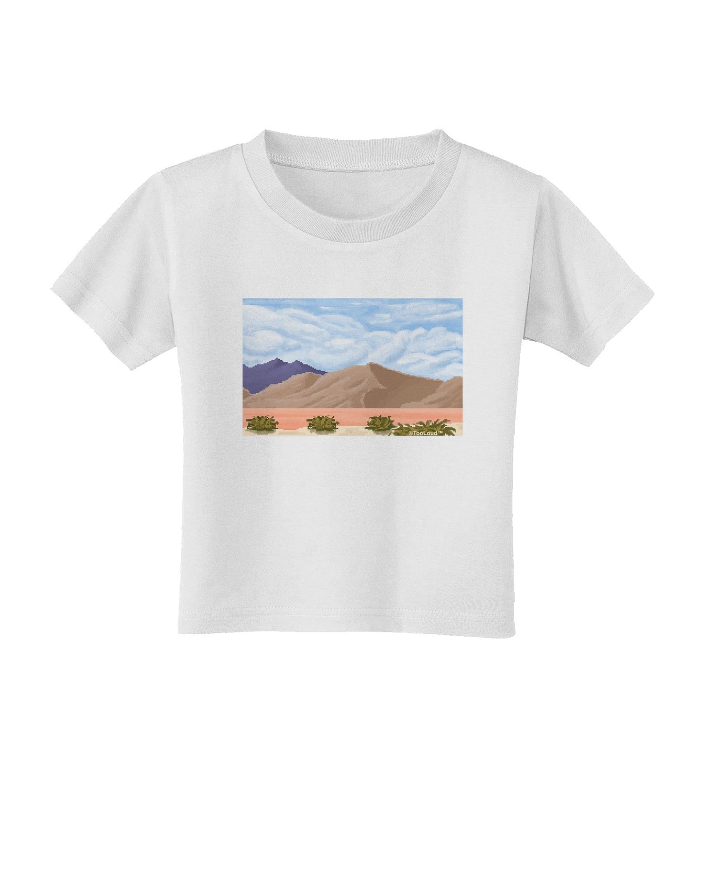 Pixel Landscape - Desert Toddler T-Shirt-Toddler T-Shirt-TooLoud-White-2T-Davson Sales