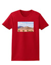 Pixel Landscape - Desert Womens Dark T-Shirt-TooLoud-Red-X-Small-Davson Sales