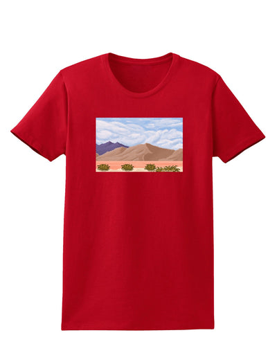 Pixel Landscape - Desert Womens Dark T-Shirt-TooLoud-Red-X-Small-Davson Sales