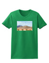 Pixel Landscape - Desert Womens Dark T-Shirt-TooLoud-Kelly-Green-X-Small-Davson Sales