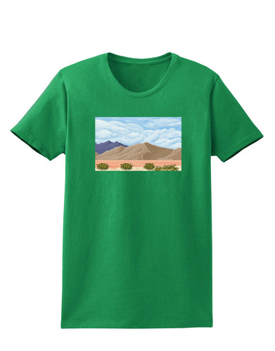 Pixel Landscape - Desert Womens Dark T-Shirt-TooLoud-Kelly-Green-X-Small-Davson Sales