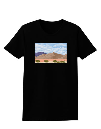 Pixel Landscape - Desert Womens Dark T-Shirt-TooLoud-Black-X-Small-Davson Sales