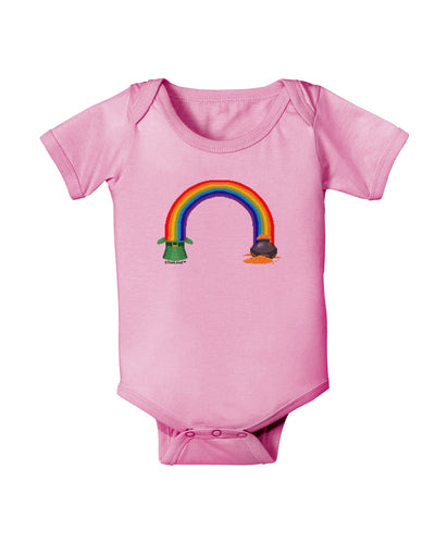 Pixel Pot of Gold Baby Romper Bodysuit-Baby Romper-TooLoud-Pink-06-Months-Davson Sales