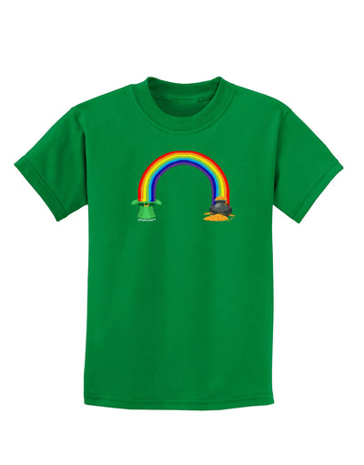 Pixel Pot of Gold Childrens Dark T-Shirt-Childrens T-Shirt-TooLoud-Kelly-Green-X-Small-Davson Sales