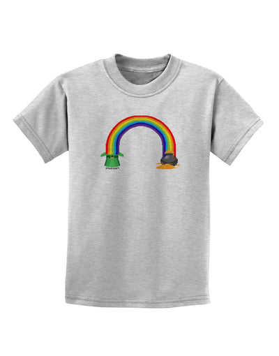 Pixel Pot of Gold Childrens T-Shirt-Childrens T-Shirt-TooLoud-AshGray-X-Small-Davson Sales