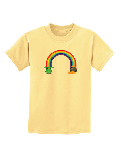 Pixel Pot of Gold Childrens T-Shirt-Childrens T-Shirt-TooLoud-Daffodil-Yellow-X-Small-Davson Sales