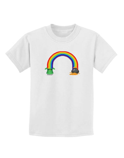 Pixel Pot of Gold Childrens T-Shirt-Childrens T-Shirt-TooLoud-White-X-Small-Davson Sales