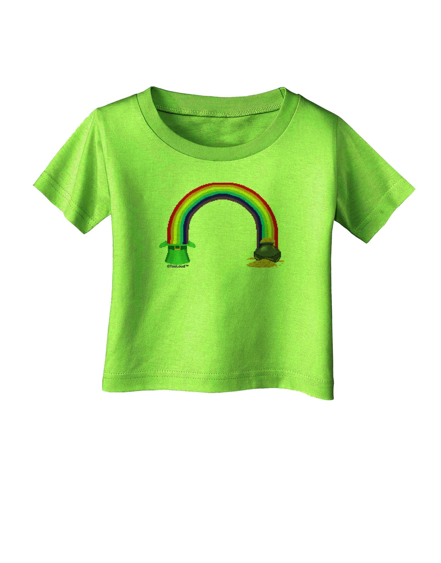 Pixel Pot of Gold Infant T-Shirt-Infant T-Shirt-TooLoud-Lime-Green-06-Months-Davson Sales