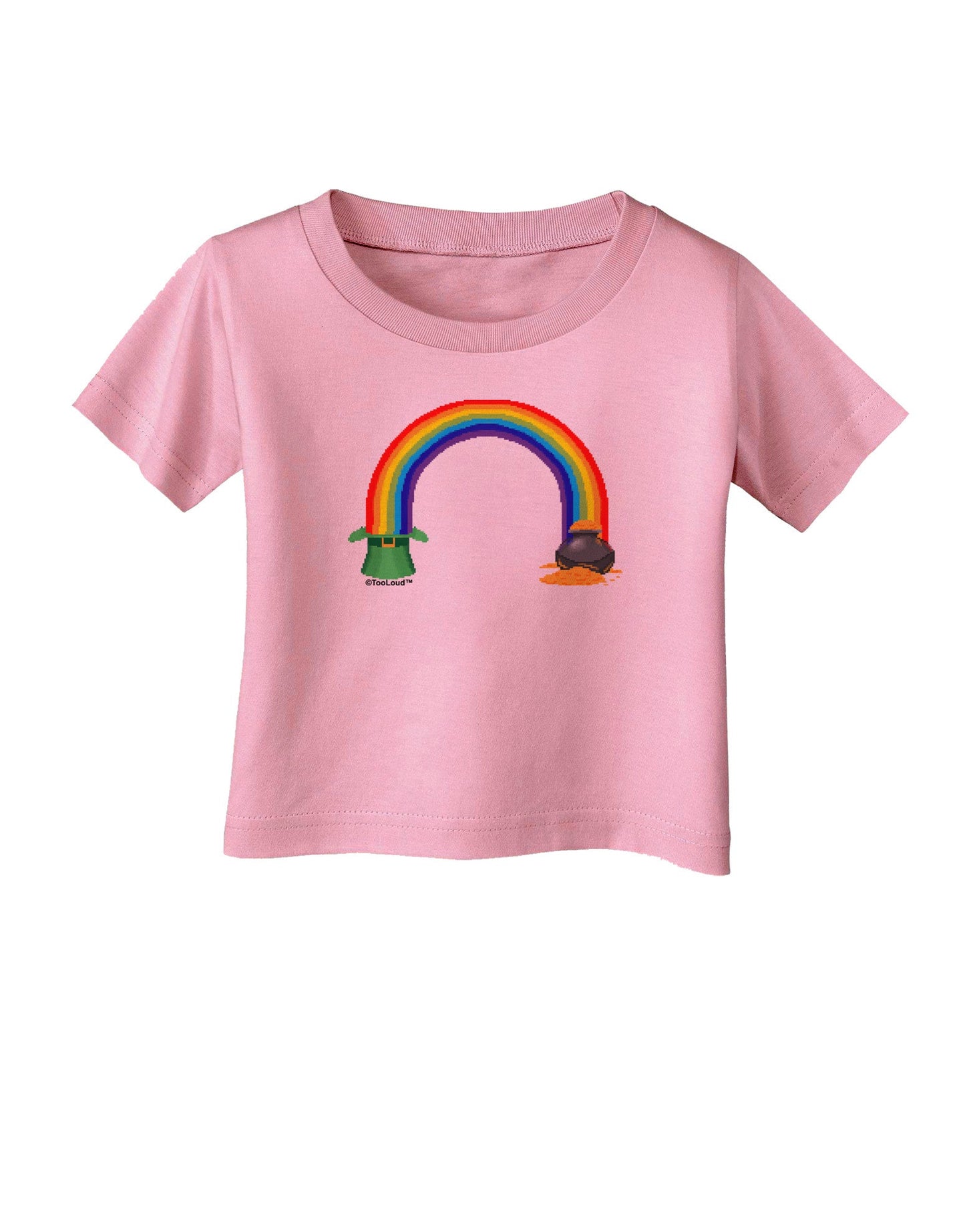 Pixel Pot of Gold Infant T-Shirt-Infant T-Shirt-TooLoud-Candy-Pink-06-Months-Davson Sales