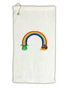 Pixel Pot of Gold Micro Terry Gromet Golf Towel 11&#x22;x19-Golf Towel-TooLoud-White-Davson Sales