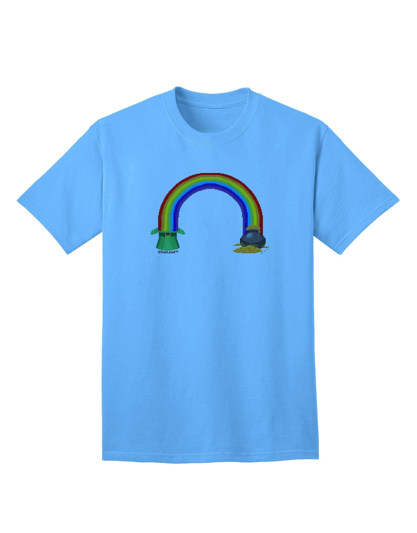 Pixel Pot of Gold - Premium Adult T-Shirt Collection-Mens T-shirts-TooLoud-Aquatic-Blue-Small-Davson Sales