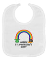 Pixel Pot of Gold St Patrick Text Baby Bib