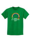 Pixel Pot of Gold St Patrick Text Childrens Dark T-Shirt-Childrens T-Shirt-TooLoud-Kelly-Green-X-Small-Davson Sales