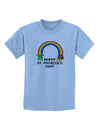 Pixel Pot of Gold St Patrick Text Childrens T-Shirt-Childrens T-Shirt-TooLoud-Light-Blue-X-Small-Davson Sales