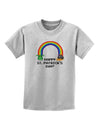 Pixel Pot of Gold St Patrick Text Childrens T-Shirt-Childrens T-Shirt-TooLoud-AshGray-X-Small-Davson Sales