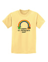 Pixel Pot of Gold St Patrick Text Childrens T-Shirt-Childrens T-Shirt-TooLoud-Daffodil-Yellow-X-Small-Davson Sales