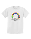 Pixel Pot of Gold St Patrick Text Childrens T-Shirt-Childrens T-Shirt-TooLoud-White-X-Small-Davson Sales