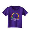 Pixel Pot of Gold St Patrick Text Toddler T-Shirt Dark-Toddler T-Shirt-TooLoud-Purple-2T-Davson Sales