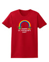 Pixel Pot of Gold St Patrick Text Womens Dark T-Shirt-TooLoud-Red-X-Small-Davson Sales