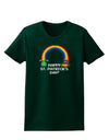 Pixel Pot of Gold St Patrick Text Womens Dark T-Shirt-TooLoud-Forest-Green-Small-Davson Sales