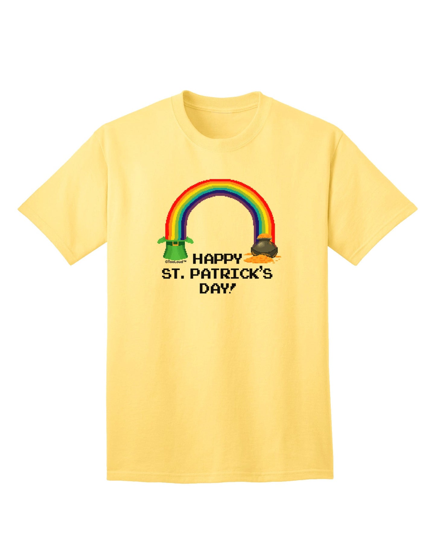 Pixel Pot of Gold - St. Patrick's Themed Adult T-Shirt Collection-Mens T-shirts-TooLoud-Yellow-Small-Davson Sales
