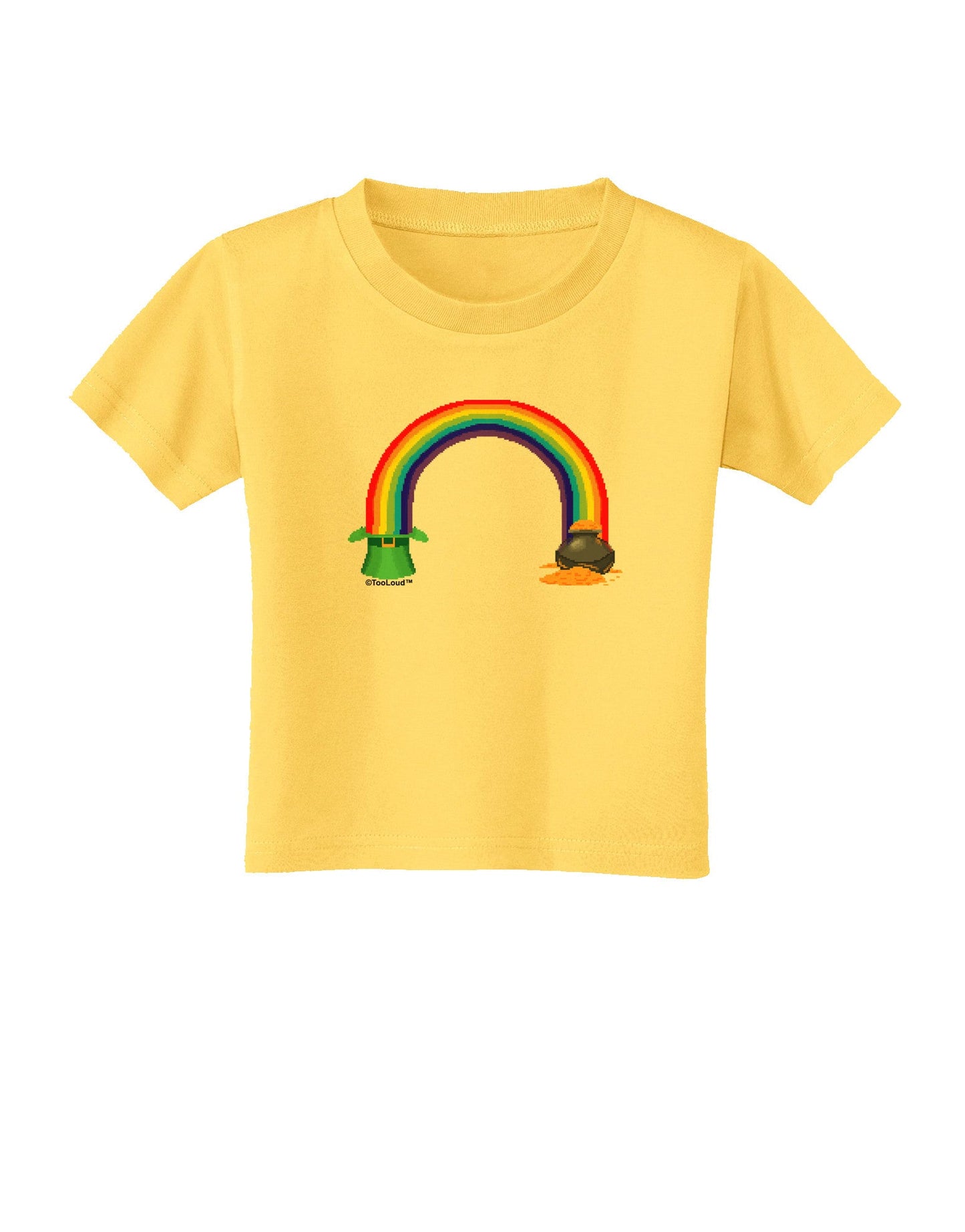 Pixel Pot of Gold Toddler T-Shirt-Toddler T-Shirt-TooLoud-Yellow-2T-Davson Sales