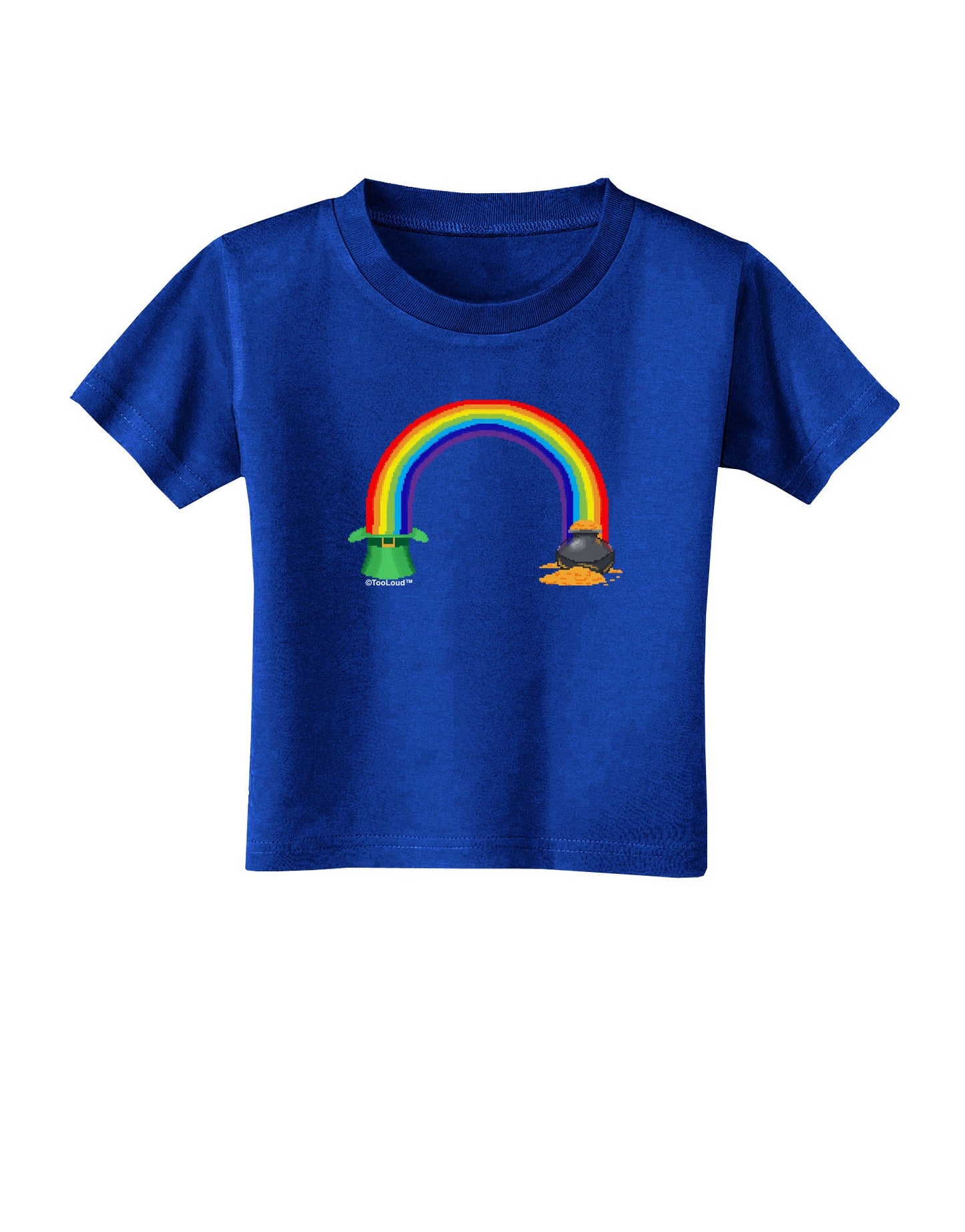 Pixel Pot of Gold Toddler T-Shirt Dark-Toddler T-Shirt-TooLoud-Royal-Blue-2T-Davson Sales