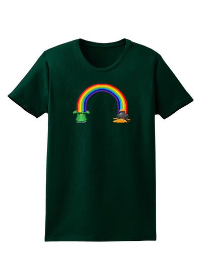 Pixel Pot of Gold Womens Dark T-Shirt-TooLoud-Forest-Green-Small-Davson Sales