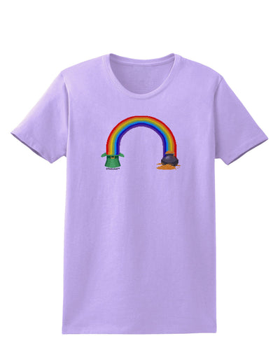 Pixel Pot of Gold Womens T-Shirt-Womens T-Shirt-TooLoud-Lavender-X-Small-Davson Sales