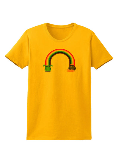 Pixel Pot of Gold Womens T-Shirt-Womens T-Shirt-TooLoud-Gold-X-Small-Davson Sales