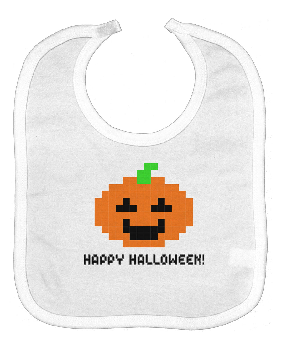 Pixel Pumpkin - Halloween Baby Bib