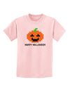 Pixel Pumpkin - Halloween Childrens T-Shirt-Childrens T-Shirt-TooLoud-PalePink-X-Small-Davson Sales