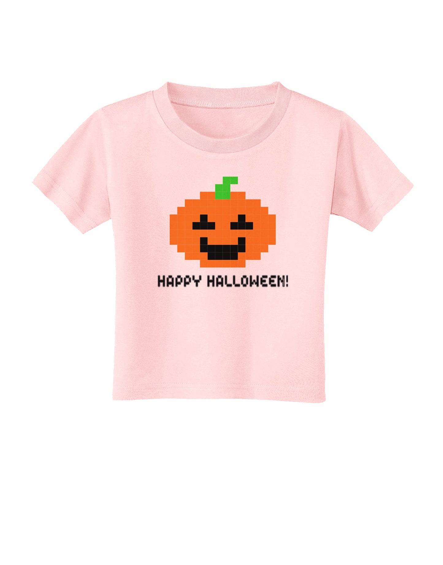 Pixel Pumpkin - Halloween Toddler T-Shirt-Toddler T-Shirt-TooLoud-Light-Pink-2T-Davson Sales