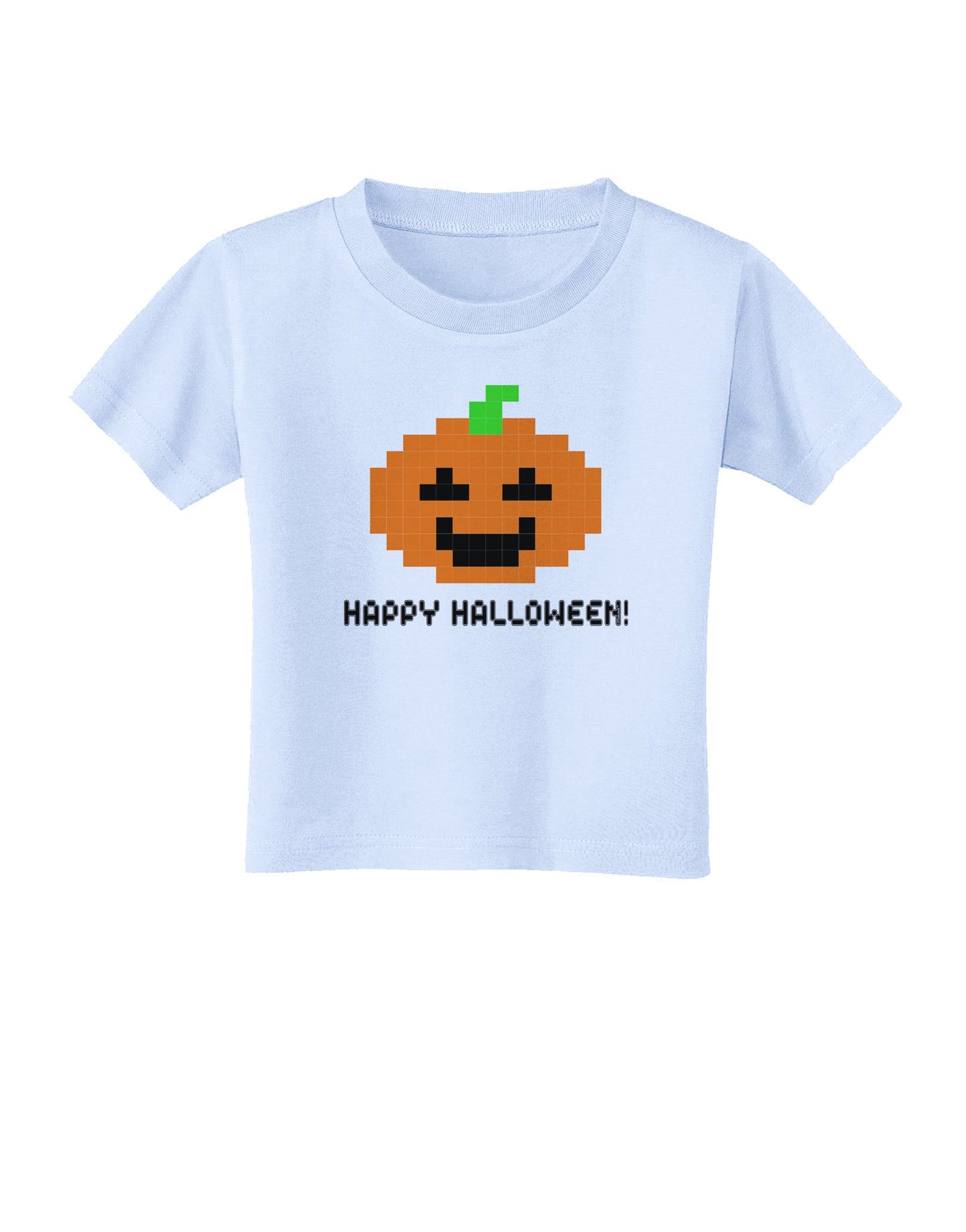 Pixel Pumpkin - Halloween Toddler T-Shirt-Toddler T-Shirt-TooLoud-Light-Blue-2T-Davson Sales