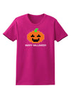 Pixel Pumpkin - Halloween Womens Dark T-Shirt-Womens T-Shirt-TooLoud-Hot-Pink-Small-Davson Sales