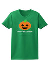 Pixel Pumpkin - Halloween Womens Dark T-Shirt-Womens T-Shirt-TooLoud-Kelly-Green-X-Small-Davson Sales