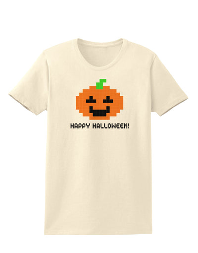 Pixel Pumpkin - Halloween Womens T-Shirt-Womens T-Shirt-TooLoud-Natural-X-Small-Davson Sales