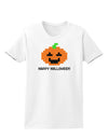 Pixel Pumpkin - Halloween Womens T-Shirt-Womens T-Shirt-TooLoud-White-X-Small-Davson Sales