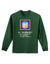 Pixel Whiskey Item Adult Long Sleeve Dark T-Shirt-TooLoud-Dark-Green-Small-Davson Sales