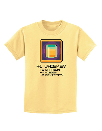 Pixel Whiskey Item Childrens T-Shirt-Childrens T-Shirt-TooLoud-Daffodil-Yellow-X-Small-Davson Sales