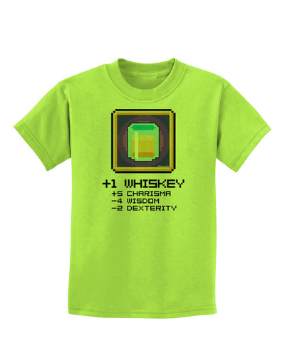 Pixel Whiskey Item Childrens T-Shirt-Childrens T-Shirt-TooLoud-Lime-Green-X-Small-Davson Sales