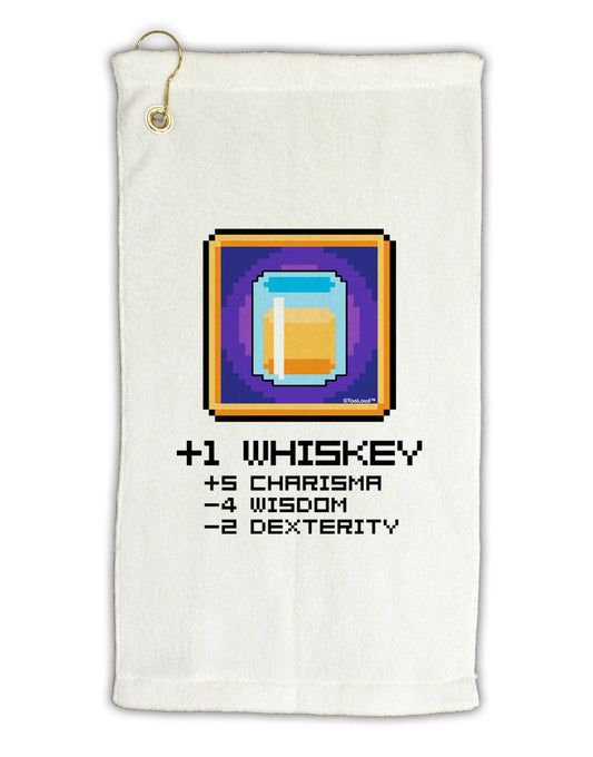 Pixel Whiskey Item Micro Terry Gromet Golf Towel 11"x19-Golf Towel-TooLoud-White-Davson Sales
