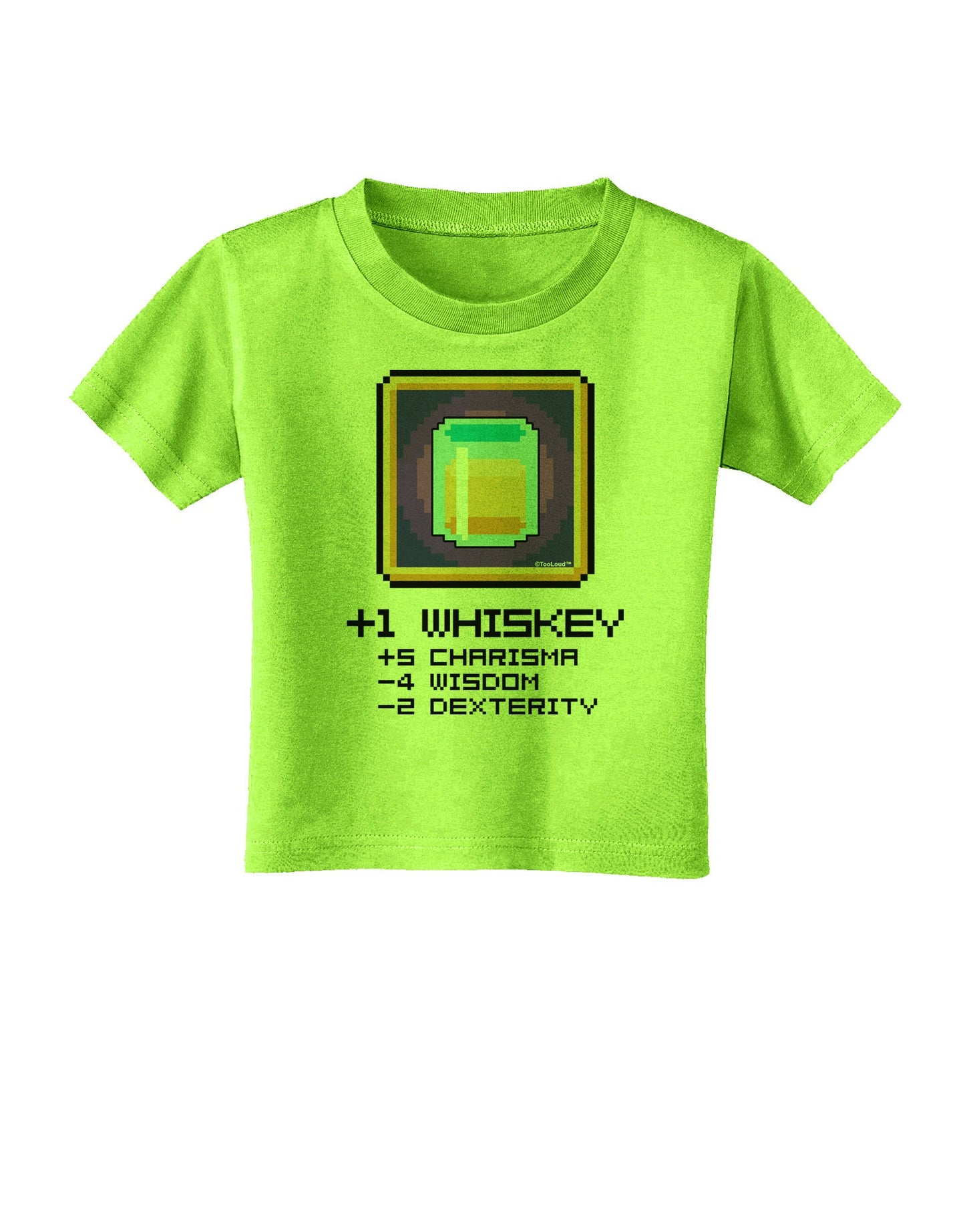 Pixel Whiskey Item Toddler T-Shirt-Toddler T-Shirt-TooLoud-Lime-Green-2T-Davson Sales