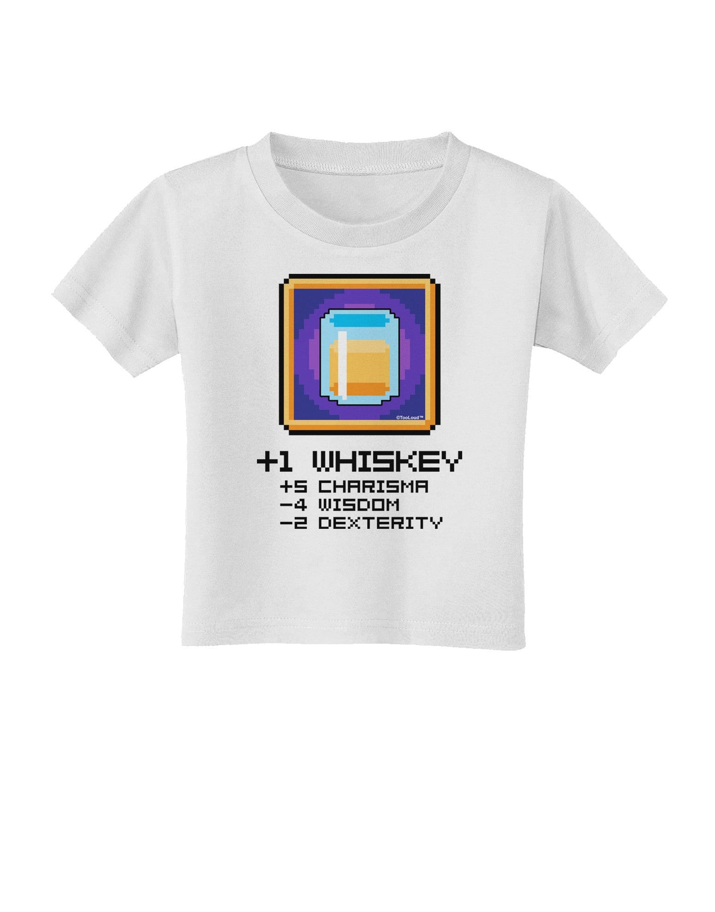 Pixel Whiskey Item Toddler T-Shirt-Toddler T-Shirt-TooLoud-White-2T-Davson Sales